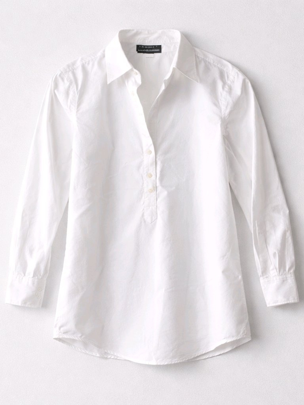 Theory x Bergdorf Goodman Classic Women's White 100% Cotton Popover Blouse -P - Picture 2 of 6